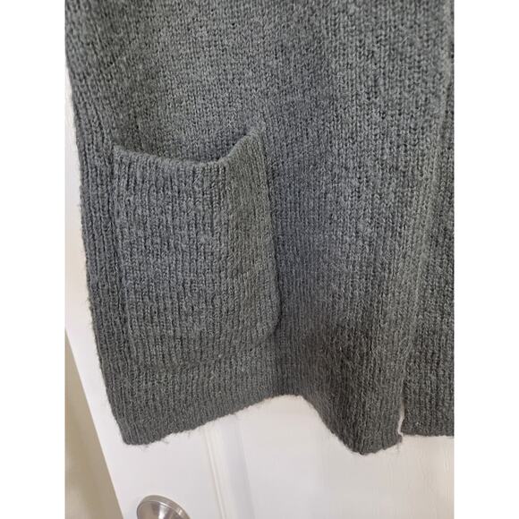 Soft Surroundings Alpaca Wool Blend Ruffle Collar Gray Cardigan, Women's Medium - Picture 8 of 15